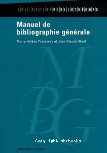 Manuel de bibliographie générale