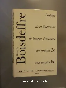 Histoire de la littérature de langue française t.2