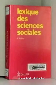 Lexique des sciences sociales