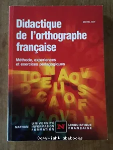 Didactique de l'orthographe française