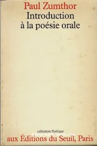 Introduction à la poésie orale