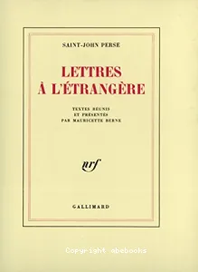 Lettres à l'étrangère