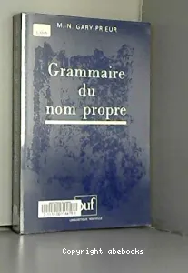 Grammaire du nom propre