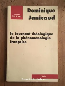 tournant théologique de la phénoménologie française (Le)