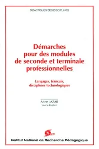 Démarches pour des modules de seconde et terminale professionnelles