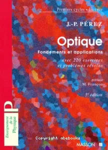 Optique : fondements et applications