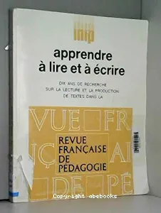 Apprendre à lire et à écrire