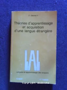 Théories d'apprentissage et acquisition d'une langue étrangère