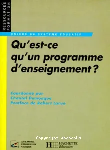 Qu'est-ce qu'un programme d'enseignement ?