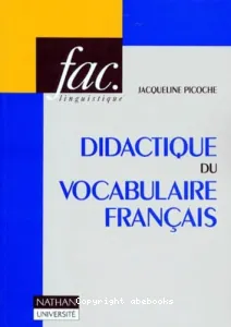 Didactique du vocabulaire français