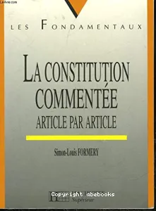 constitution commentée article par article (La)