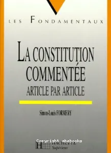 constitution commentée article par article (La)