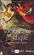 Vocabulaire juridique