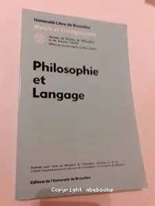 Philosophie et langage