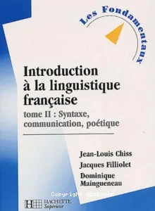 Introduction à la linguistique française