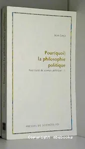 Pour quoi la philosophie politique