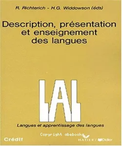 Description, présentation et enseignement des langues