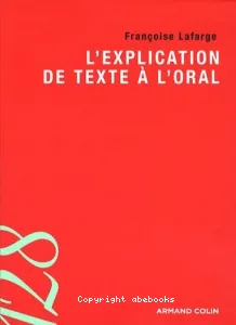 explication de texte à l'orale (L')