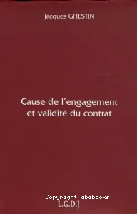 Cause de l'engagement et validité du contrat