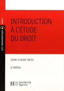 Introduction à l'étude du droit