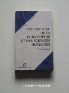 Vocabulaire de la philosophie et des sciences humaines