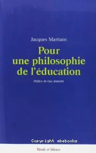 Pour une philosophie de l'éducation