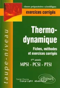 Thermodynamique 1e année MPSI-PCSI-PTSI