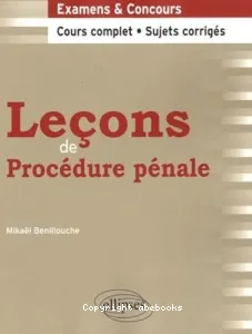 Leçons de Procédure pénale