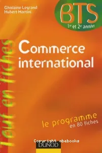 Commerce international BTS 1re et 2e années