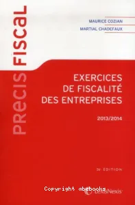 Exercices de fiscalité des entreprises, 2013-2014