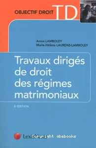 Travaux dirigés de droit des régimes matrimoniaux