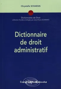 Dictionnaire de droit administratif