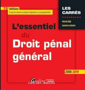 L'essentiel du droit pénal général