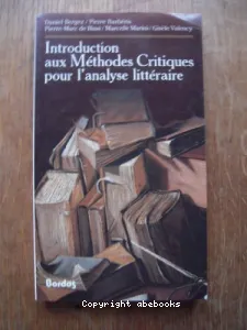 Introduction aux méthodes critiques pour l'analyse littéraire
