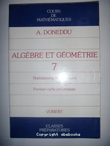 Algèbre et géométrie