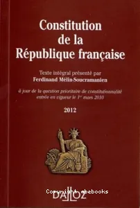 Constitution de la République française 2012