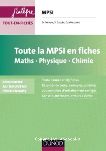 Toute la MPSI en fiches