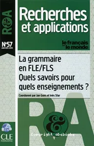 La grammaire en fle/fls