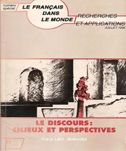 Le discours : enjeux et perspectives