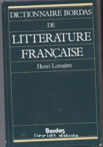 Dictionnaire Bordas de littérature française et francophone