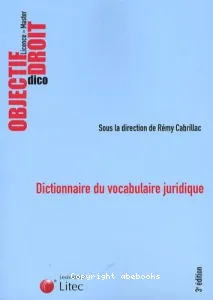 Dictionnaire du vocabulaire juridique