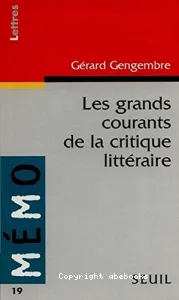 grands courants de la critique littéraire (Les)