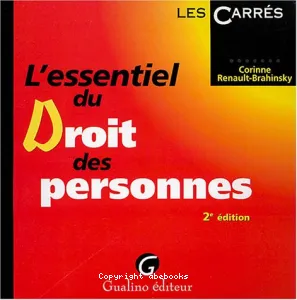 essentiel du droit des personnes (L')