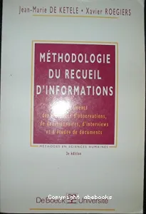 Méthodologie du recueil d'informations