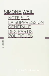 Note sur la suppression générale des partis politiques