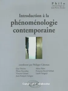 Introduction à la phénoménologie contemporaine