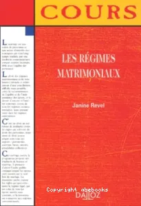 Régimes matrimoniaux