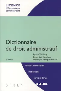 Dictionnaire de droit administratif