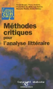 Méthodes critiques pour l'analyse littéraire