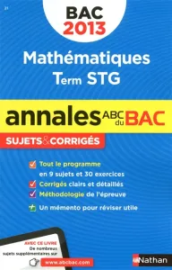 Mathématiques, terminale STG